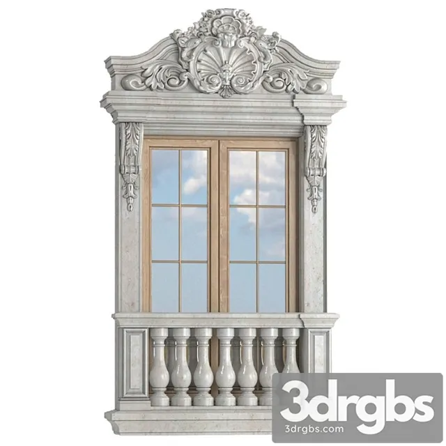 Classic frame window 3D Model Download