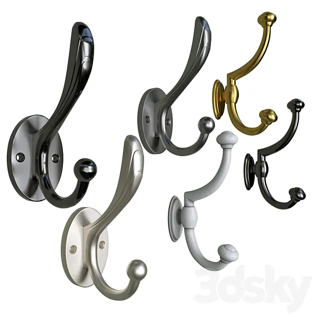 classic furniture hooks 3D Model classic furniture hooks 3D Model
