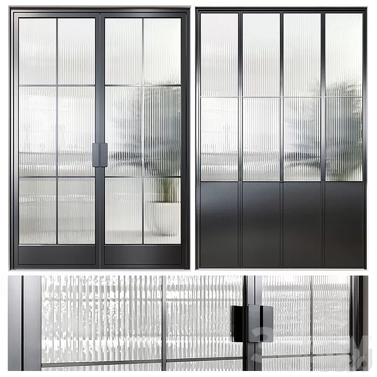 Classic glass door 3D Model Free Download