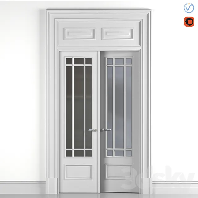 Classic glass door 3D Model