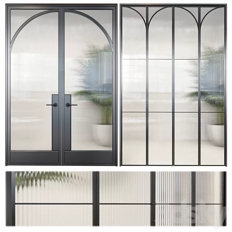 Classic glass door 3D Model