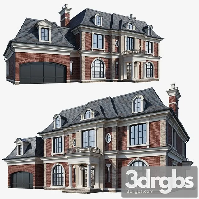 Classic House 2 3D Model Download