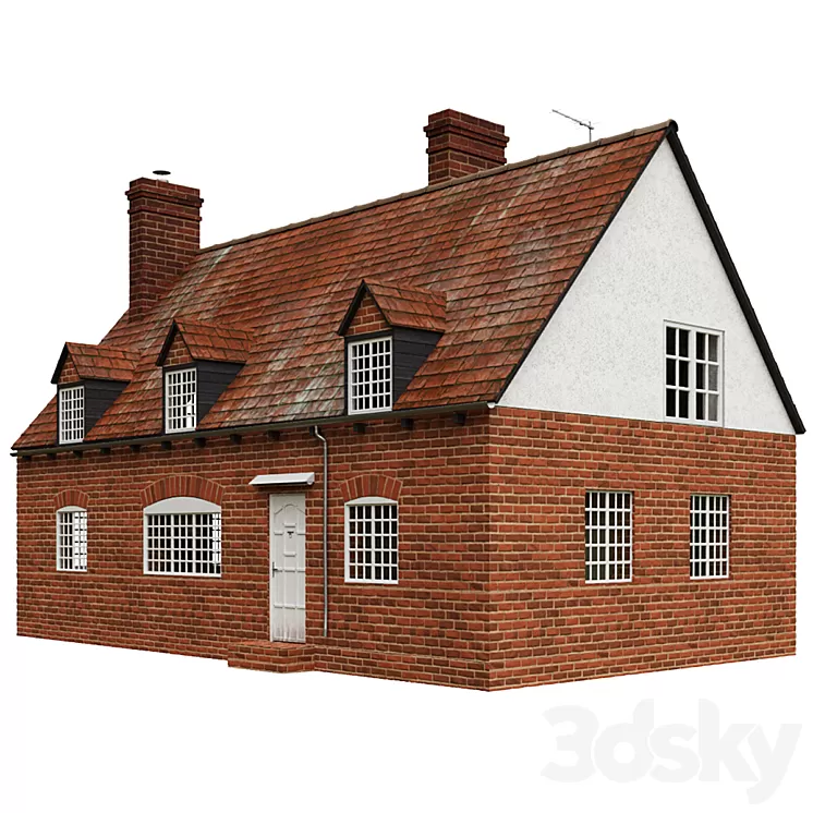 Classic house in the England style 3D Model
