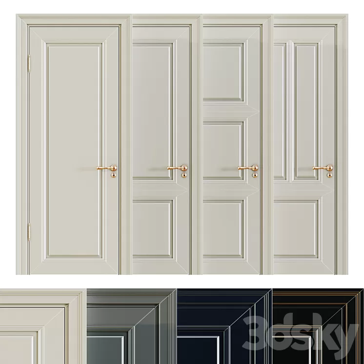 Classic interior doors-2 3D Model