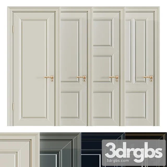 Classic Interior Doors 22 3D Model Download