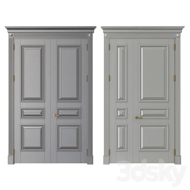 Classic interior doors 3D Model