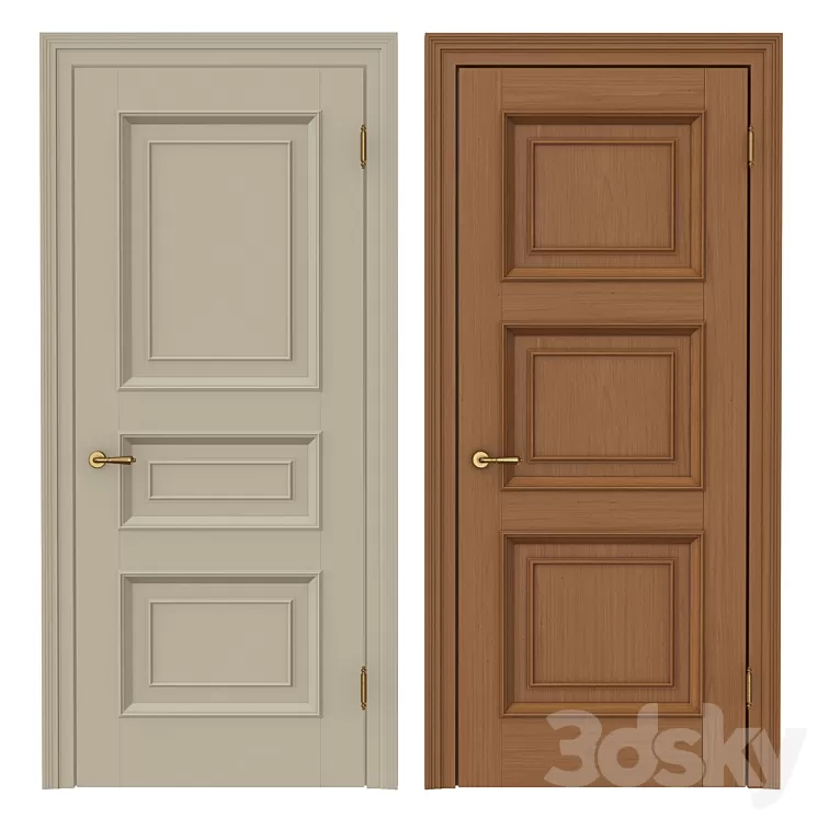 Classic interior doors 3D Model