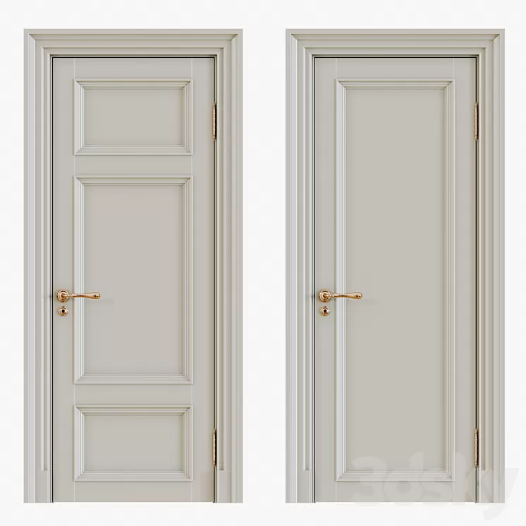 Classic interior doors 3D Model