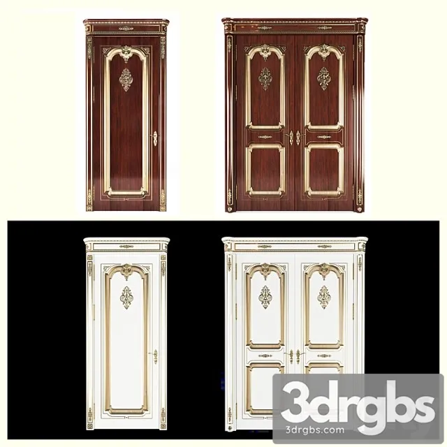 Classic Interior Doors 3D Model Download