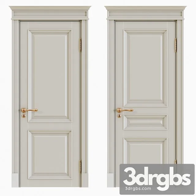 Classic interior doors 6 3D Model Download