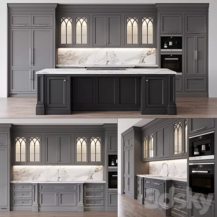 Classic kitchen 1 3D Model Classic kitchen 1 3D Model