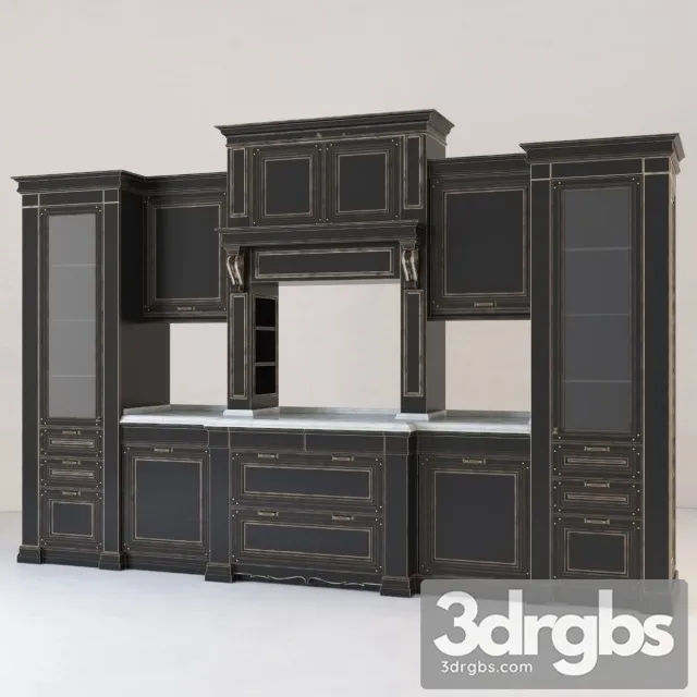 Classic Kitchen Cabinet 3D Model Download
