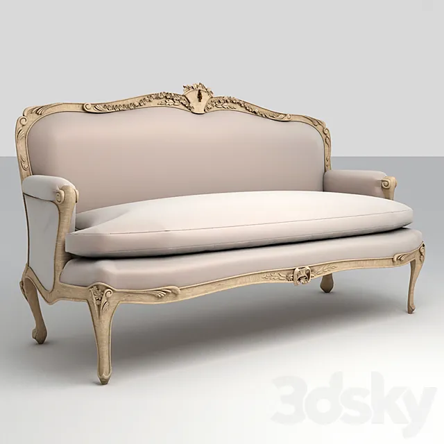 Classic Louis XV style sofa 3DModel Classic Louis XV style sofa 3DModel