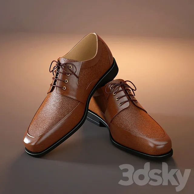 Classic men’s shoes 3D Model