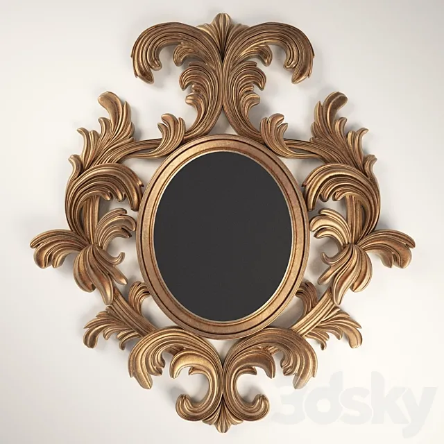 Classic mirror 3D Model Classic mirror 3D Model