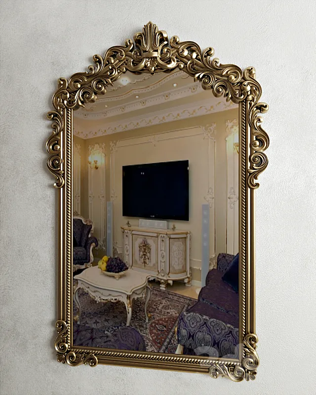 Classic mirror design 3D Model Classic mirror design 3D Model