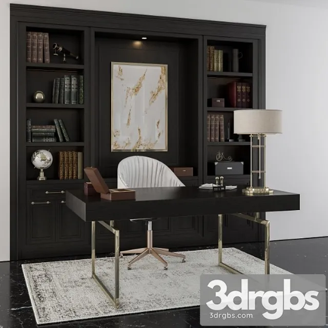 Classic office furniture boss room 2 3D Model Download Classic office furniture boss room 2 3D Model Download