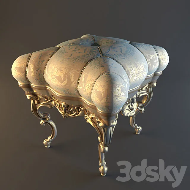 Classic Ottoman 3DModel Classic Ottoman 3DModel