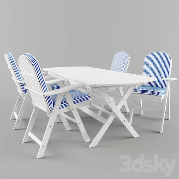 Classic outdoor seating 3D Model Classic outdoor seating 3D Model