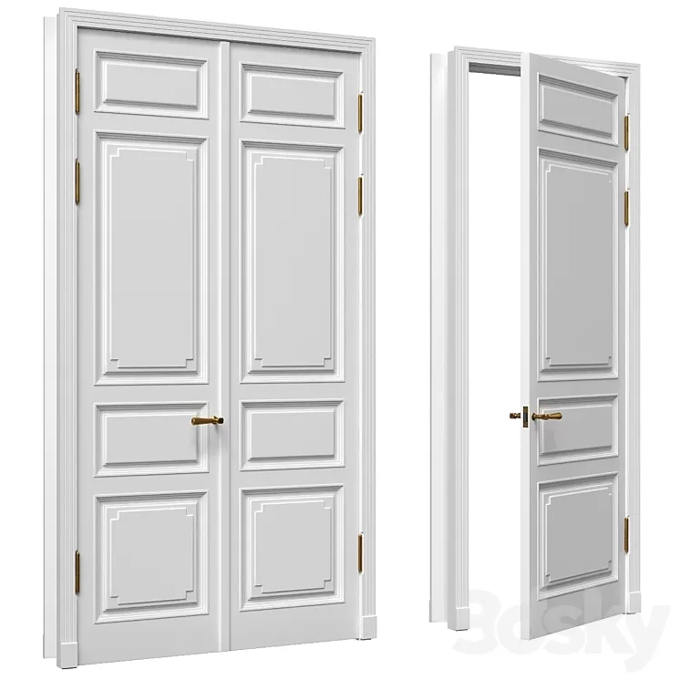 Classic paneled door 3D Model Free Download