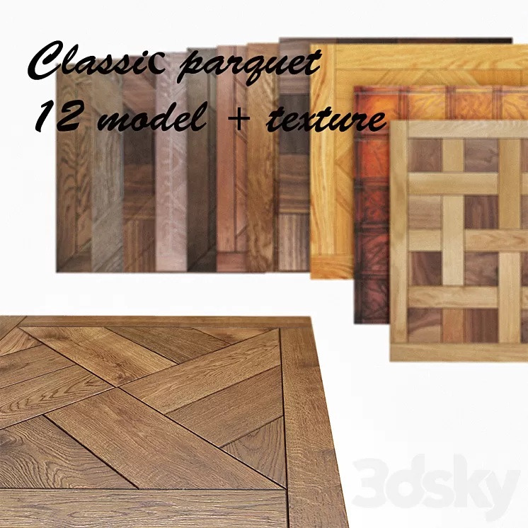 Classic parquet 3D Model Classic parquet 3D Model