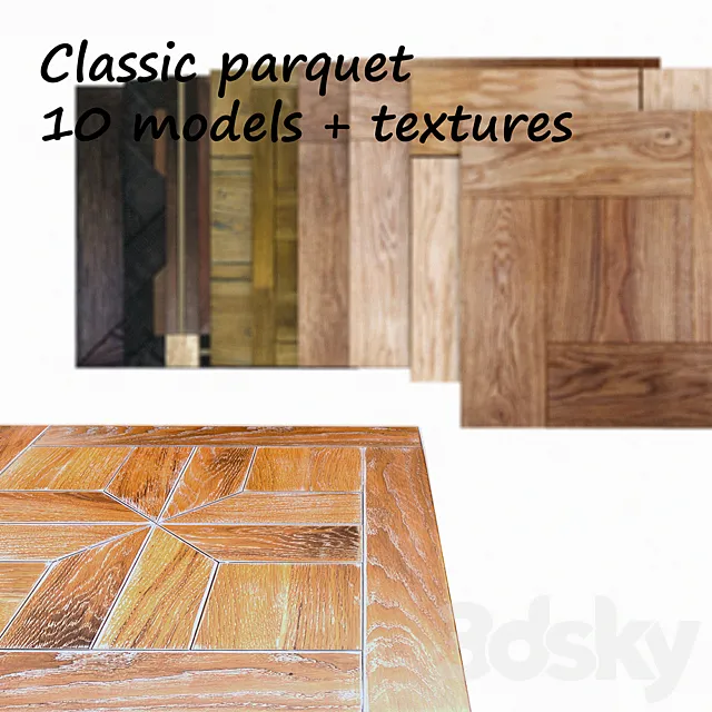 Classic parquet 3DModel Classic parquet 3DModel