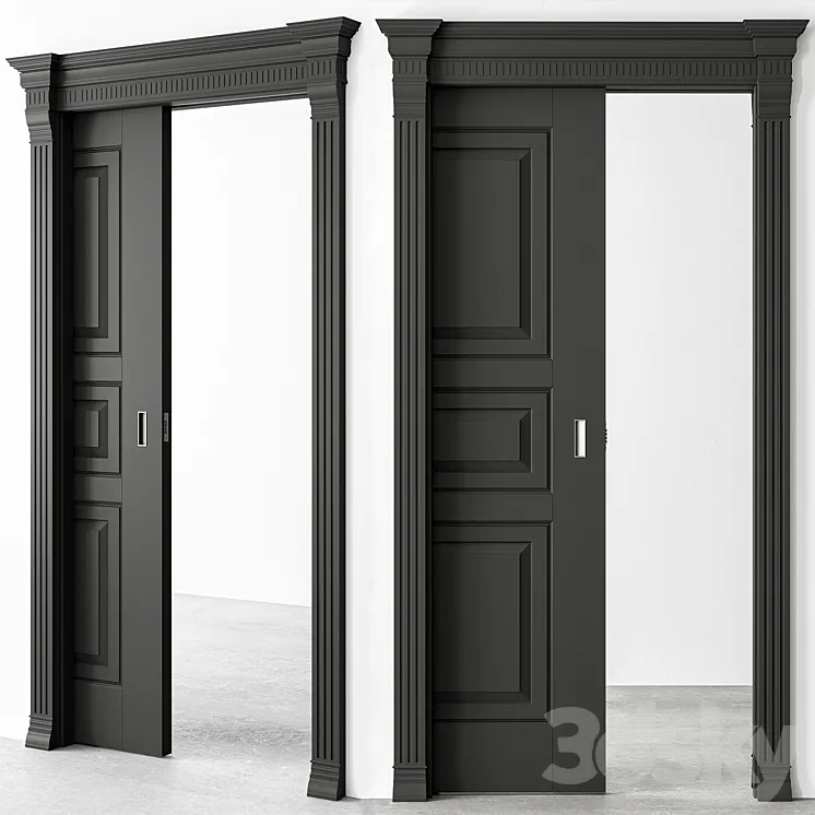 Classic Pocket Door – Set 53 3D Model Free Download