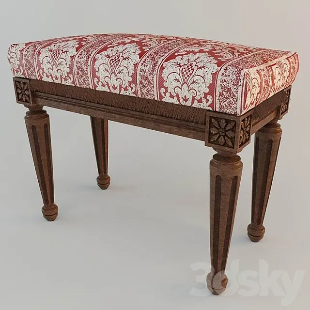 Classic pouf 3D Model Classic pouf 3D Model