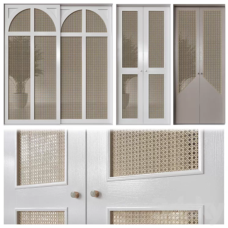 Classic rattan door 3D Model Free Download