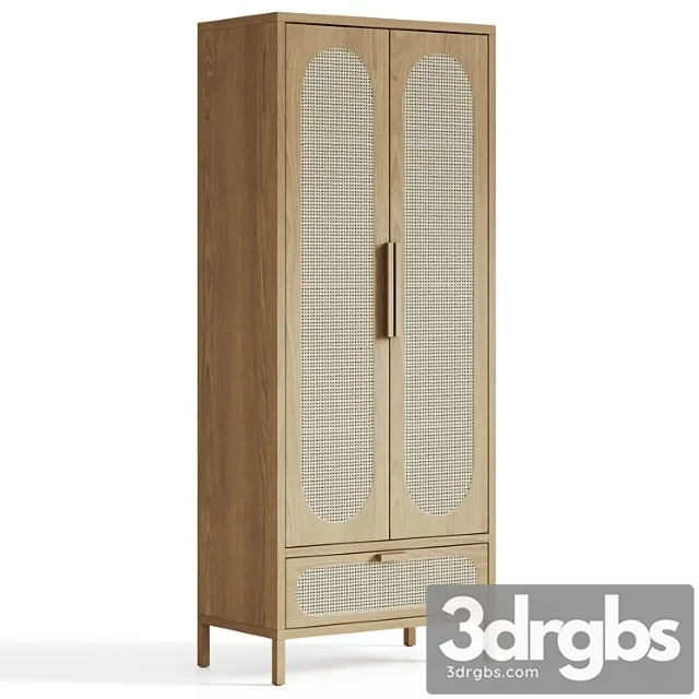 Classic rattan & wood cabinet Classic rattan & wood cabinet