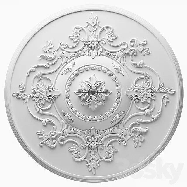 Classic rosette 3D Model Classic rosette 3D Model