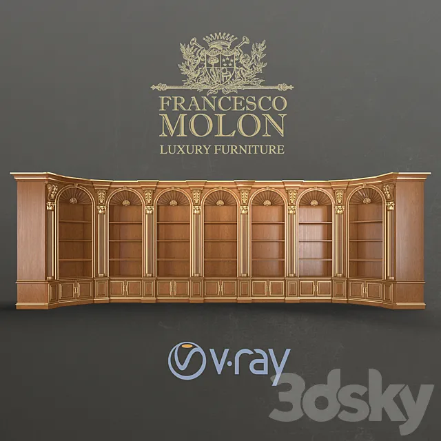 Classic Sabinet Library Francesco Molon 3DModel Classic Sabinet Library Francesco Molon 3DModel