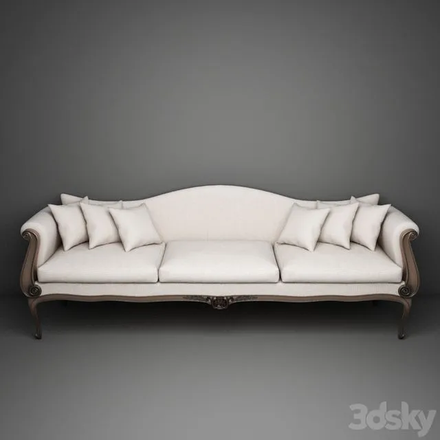 Classic Shallow 3 seat 3D Model Classic Shallow 3 seat 3D Model