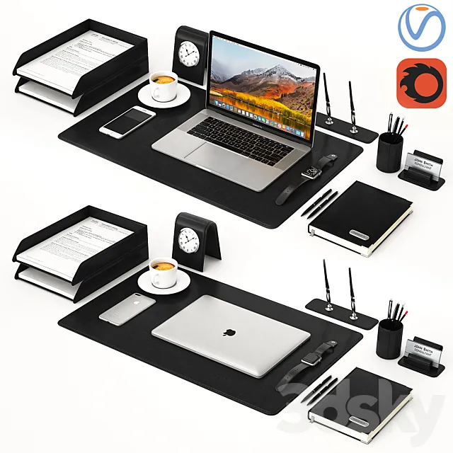 Classic Silver Workplace MacBook 3DModel Classic Silver Workplace MacBook 3DModel