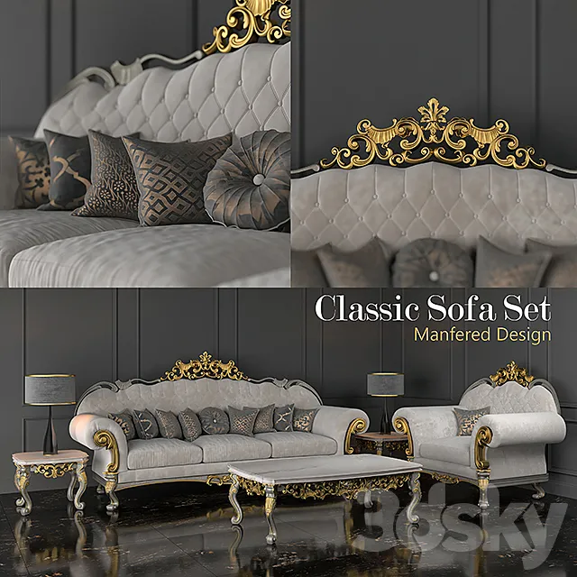 Classic Sofa Set 3DModel Classic Sofa Set 3DModel
