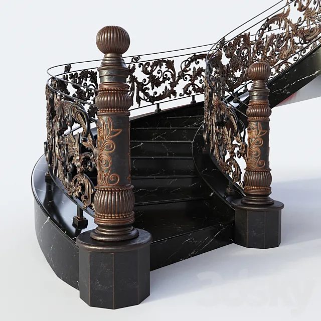 Classic staircase 3D Model