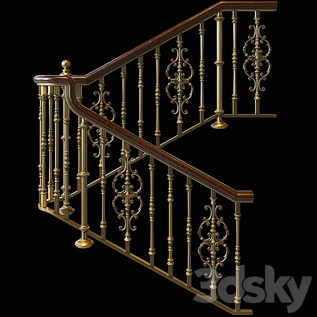 Classic staircase 3D Model