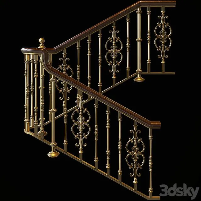 Classic staircase 3D Model