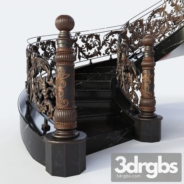 Classic Staircase 3D Model Download