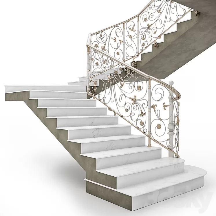 Classic staircase 3D Model