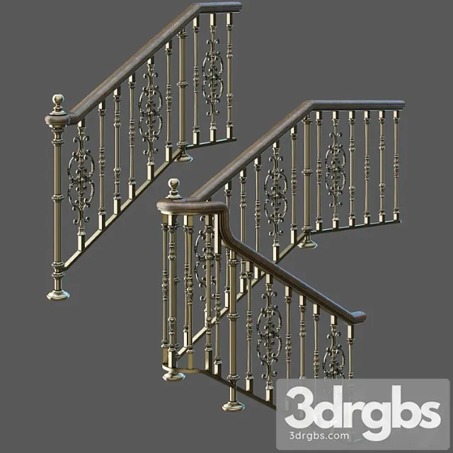 Classic staircase 4 3D Model Download