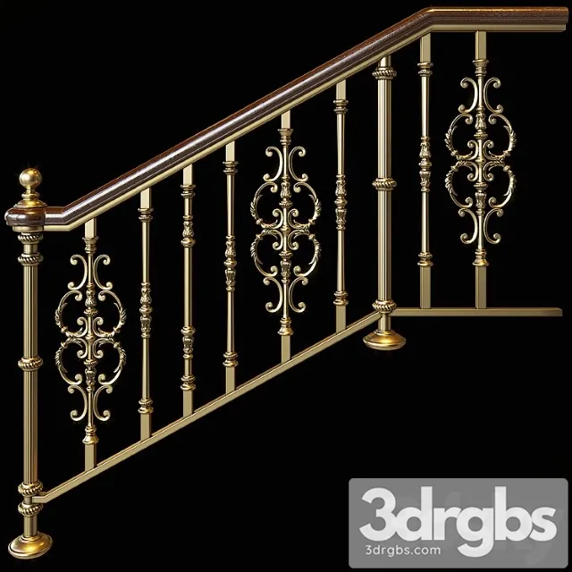 Classic staircase 5 3D Model Download