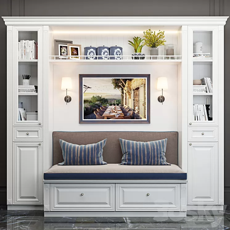 Classic style banquet 3D Model Classic style banquet 3D Model