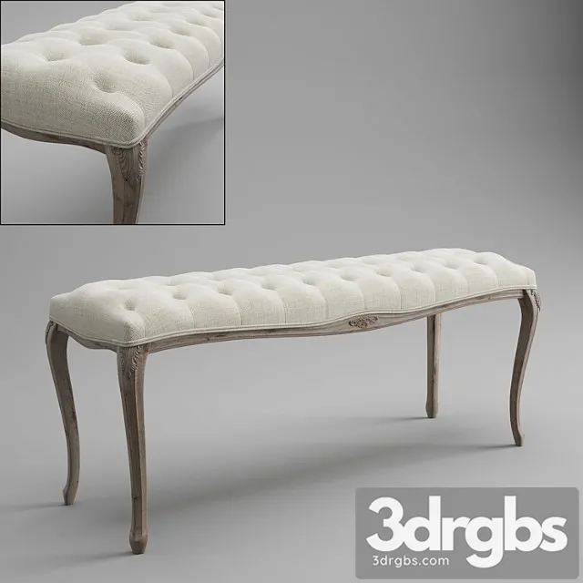 Classic style bench 2 3D Model Download