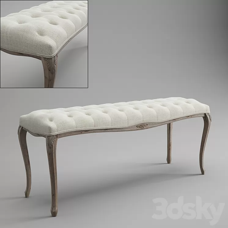 Classic style bench 3D Model