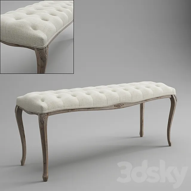 Classic style bench 3DModel Classic style bench 3DModel