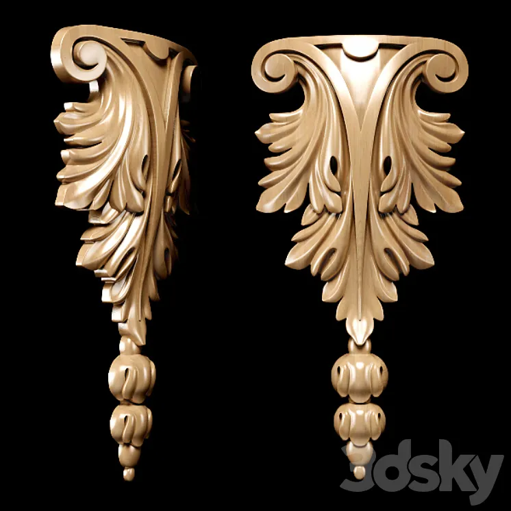 Classic style carving 3D Model Free Download Classic style carving 3D Model Free Download
