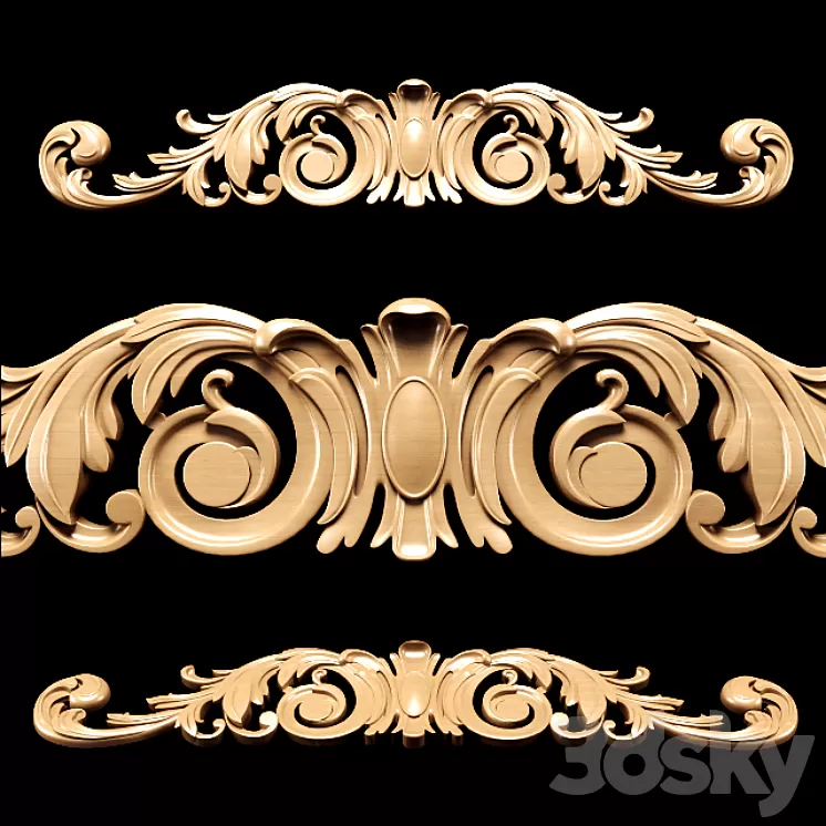 Classic style carving 3D Model