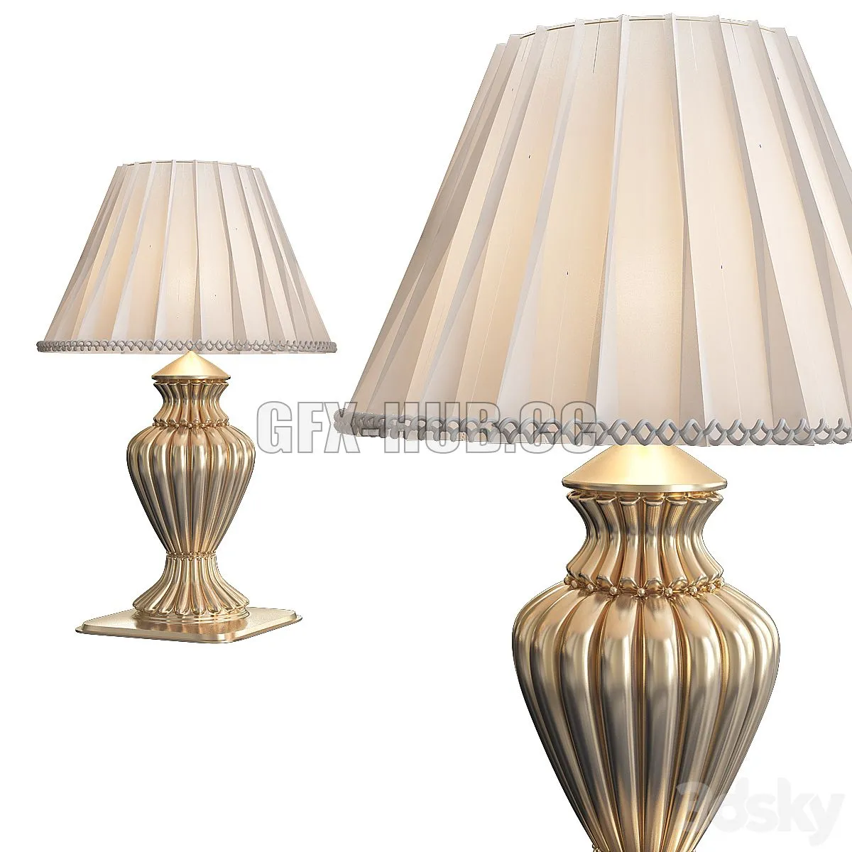 Classic table lamp 3D Model Classic table lamp 3D Model