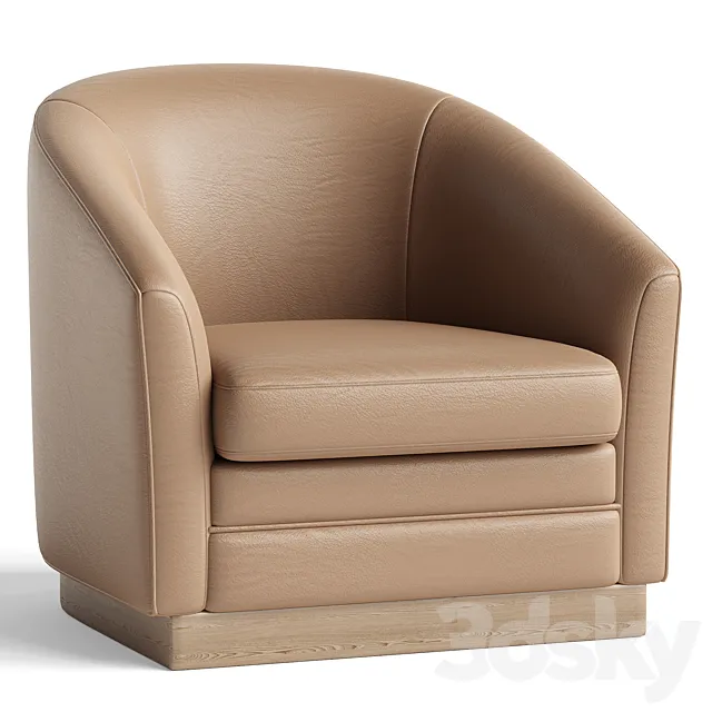 Classic Tub Armchair 3D Model Classic Tub Armchair 3D Model